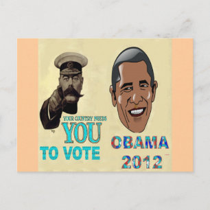Uw land heeft u nodig om OBAMA 2012 te stemmen Briefkaart