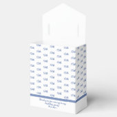 Uw leeftijd Offset Getal Patroon - Blauw/Wit Bedankdoosjes (Geopend)