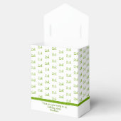 Uw leeftijd Offset Getal Patroon - Groen/Wit Bedankdoosjes (Geopend)