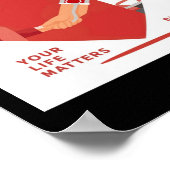 Uw leven S - Bloeddonatie Sticker Poster (Hoek)