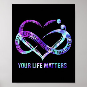 Uw levensproblemen Semicolon zelfmoordpreventie AW Poster