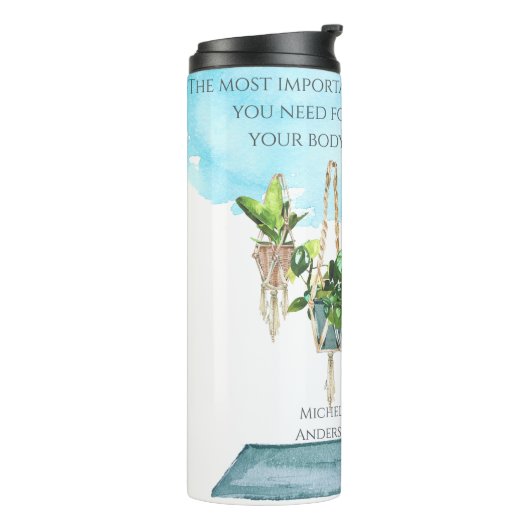 Uw lichaam en uw geest Waterverf Thermosbeker (Gedraaid links)