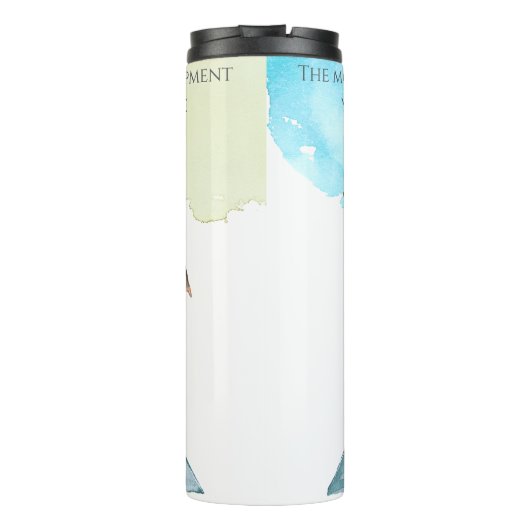 Uw lichaam en uw geest Waterverf Thermosbeker (Achterkant)