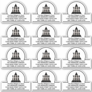 Uw Logo 12 Promo Adres Contour Cut Vinyl Sticker