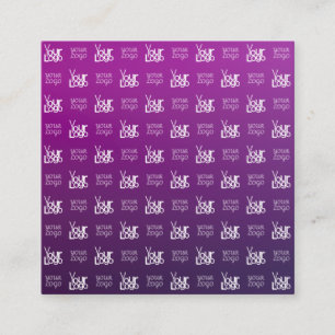 Uw Logo 2 Geüploade Afbeeldingen of bedrijfslogo Vierkante Visitekaartje