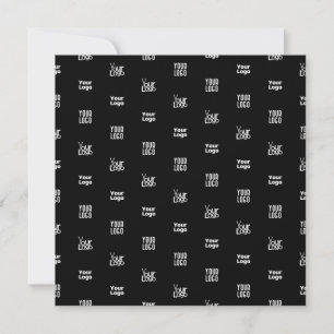 Uw Logo 3 Logo Pattern Design Bewerkbaar Zwart Notitiekaartje