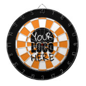 Uw Logo Aangepast Sinaasappel en Wit Dartbord (Voorkant)