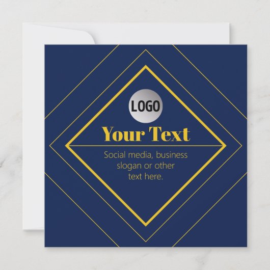 Uw Logo & Aanpasbare Ontwerpsjabloon Kaart (Voorkant)