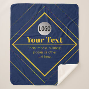 Uw Logo & Aanpasbare Ontwerpsjabloon Sherpa Deken