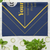 Uw Logo & Aanpasbare Ontwerpsjabloon Theedoek (Gevouwen)