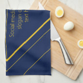 Uw Logo & Aanpasbare Ontwerpsjabloon Theedoek (Quarter Fold)