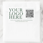 Uw Logo Afbeelding Bedrijf QR-code Rechthoekige Sticker (Tas)