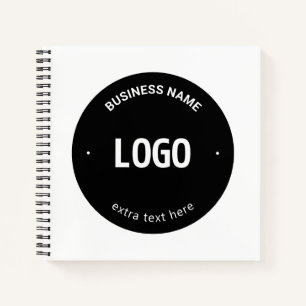 Uw logo, afbeelding of ontwerp & bewerkbare tekst notitieboek