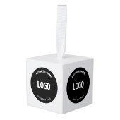 Uw Logo, Afbeelding of ontwerp en bewerkbare tekst Kubus Ornament (Voorkant hoekig)