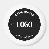 Uw Logo, Afbeelding of ontwerp en bewerkbare tekst Magneet (Voorkant)