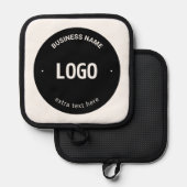 Uw Logo, Afbeelding of ontwerp en bewerkbare tekst Pannenlap (Voorkant / Achterkant)