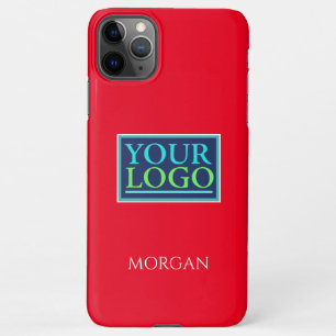 Uw Logo/Art/Foto, DIY White Name op Red iPhone 11Pro Max Hoesje