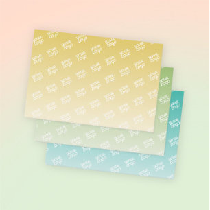 Uw logo automatisch betegeld   Bewerkbare kleuren Inpakpapier Vel