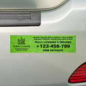 Uw Logo-bedrijf | Lawn Care-service Bumpersticker (Op auto)