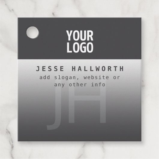 Uw Logo, bedrijfsnaam & monogram Bedankjes Labels (Voorkant)