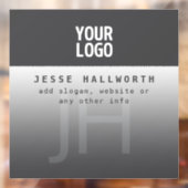 Uw logo, bedrijfsnaam & monogram  raamsticker (Vel 2)