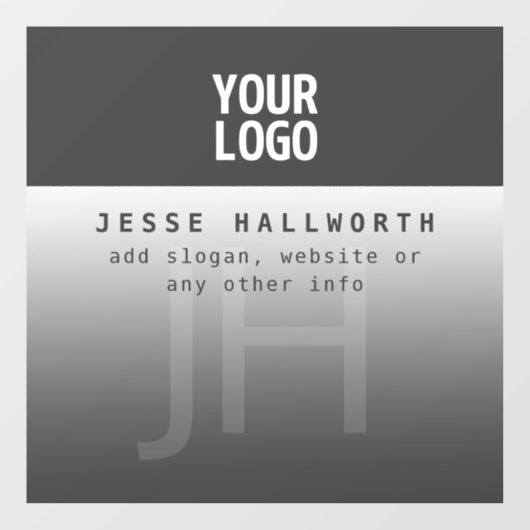 Uw logo, bedrijfsnaam & monogram  raamsticker (Vel)