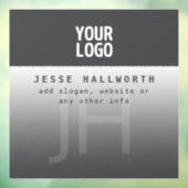 Uw logo, bedrijfsnaam & monogram  raamsticker (Vel 3)