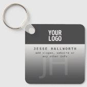 Uw Logo, bedrijfsnaam & monogram Sleutelhanger (Voorkant)
