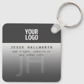 Uw Logo, bedrijfsnaam & monogram Sleutelhanger (Achterkant)