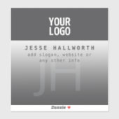 Uw Logo, bedrijfsnaam & monogram Sticker (Vel)