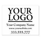 Uw Logo, Bedrijfsnaam, Website, de Recht van de Ru Rubberstempel (Afrduk)