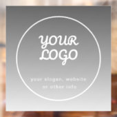 Uw Logo & bewerkbare tekst | Donkergrijs Ombre Raamsticker (Vel 2)