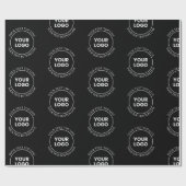 Uw Logo & Bewerkbare Tekst | Herhalend Patroon Cadeaupapier (Vlak)