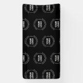 Uw logo & bewerkbare tekst | Herhalend patroon  Spandoek (Verticaal)