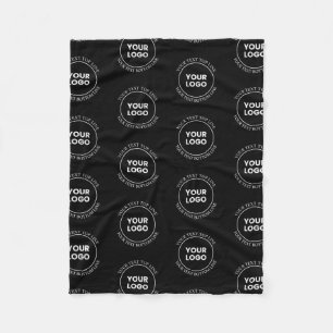 Uw Logo & bewerkbare tekst Herhalingspatroon Fleece Deken