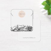 Uw Logo Black & WhiteRound Ketting Display Kaart (Bureau)