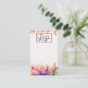 Uw Logo Bright Earring Kaart Social Media QR-code Visitekaartje