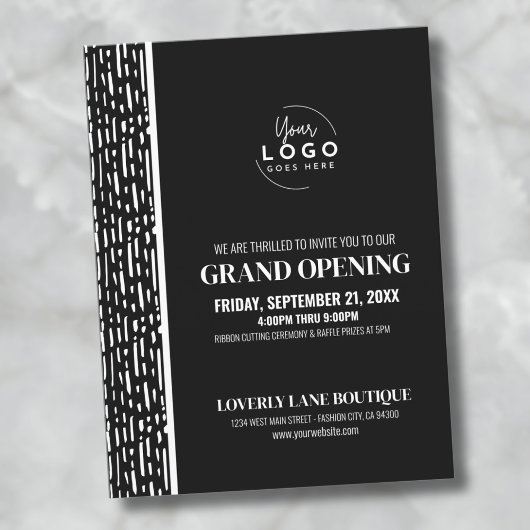 Uw Logo Business Event Grand Opening Invitation Briefkaart
