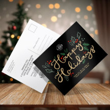 Uw Logo Business Gold Happy Text Vakantie Black