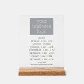 Uw Logo Business Kantoor Uren Welkomstbord Acryl Bord (Voorkant)