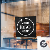 Uw Logo | Business Logo Black Raamsticker (Cafe Raam)