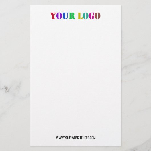 Uw Logo Business Stationery Voorbeeld aangepaste t Briefpapier (Voorkant)