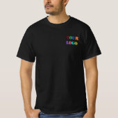 Uw Logo Custom Text en QR Code Business T-shirt (Voorkant)