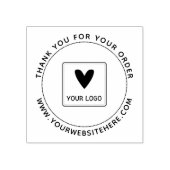 Uw Logo Dank u voor orde Rubberstempel (Afrduk)