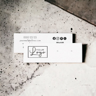 Uw Logo die sociale media QR-code afgeeft Mini Visitekaartje