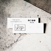 Uw Logo die sociale media QR-code afgeeft Mini Visitekaartje