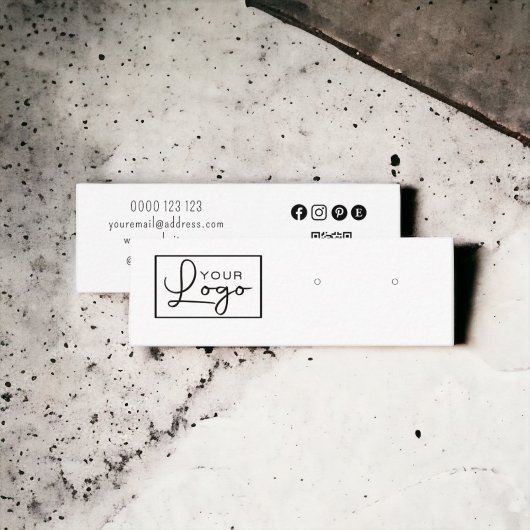 Uw Logo die sociale media QR-code afgeeft Mini Visitekaartje