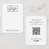 Uw Logo die sociale media QR-code afgeeft Visitekaartje (Voorkant / Achterkant)