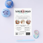 Uw Logo Diensten Schoonheidssalon Marketing Flyer (Enkel)