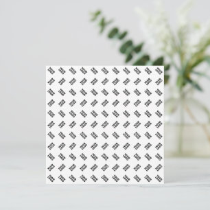 Uw Logo eenvoudig afwisselend herhalingspatroon Notitiekaartje